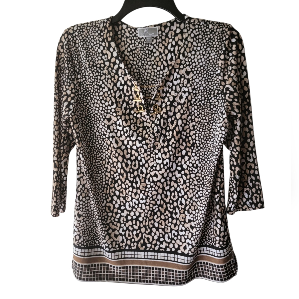 JM Collection Petite | Animal Print Blouse